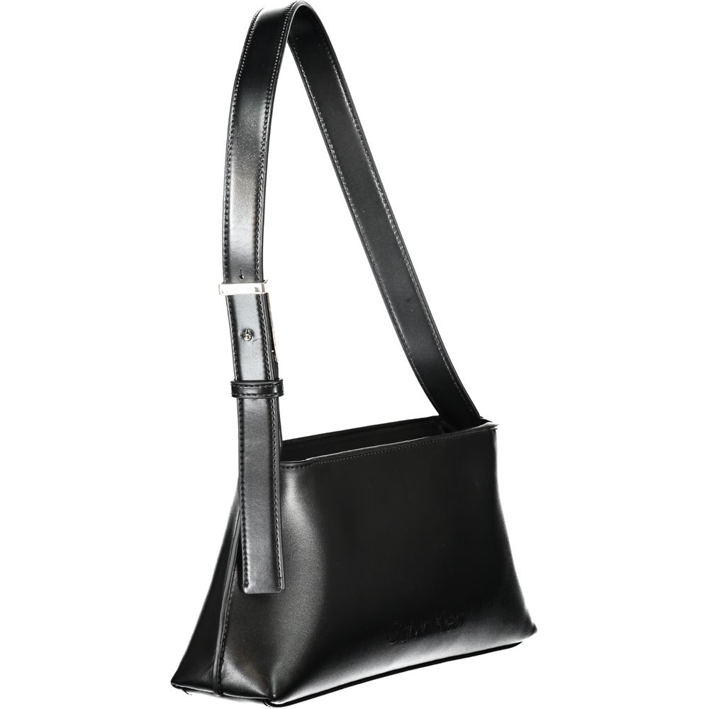 Schwarze Polyester Damen Handtasche