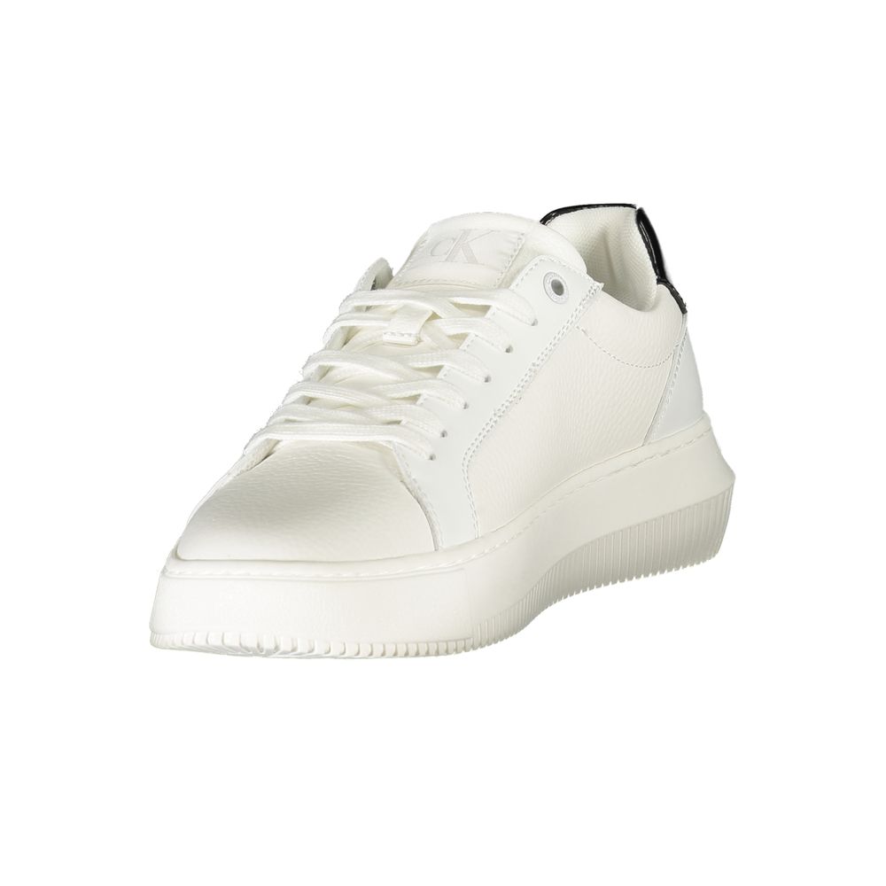 Weiße Leder Damen Sneaker