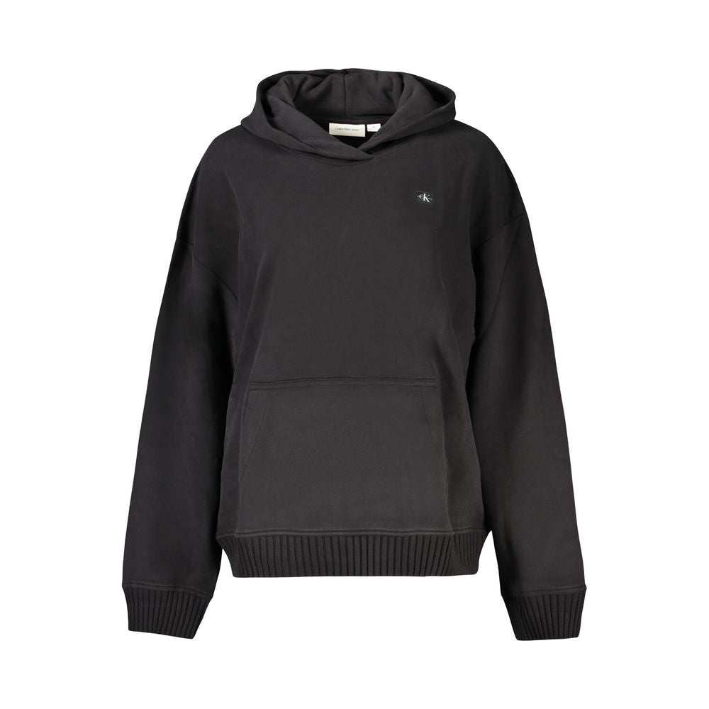 Schwarzer Baumwollpullover für Damen