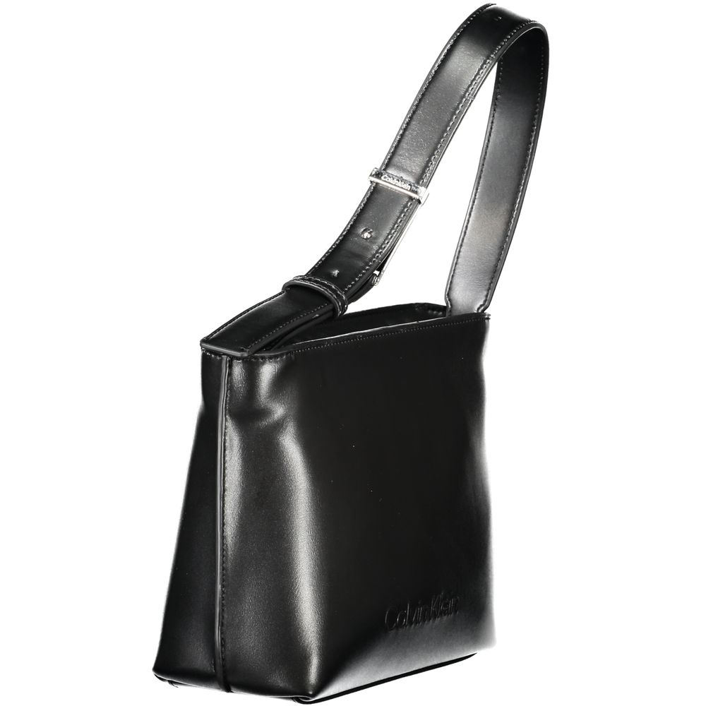 Schwarze Polyester Damen Handtasche