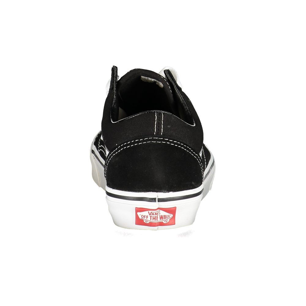 Schwarze Leder Herren Sneaker