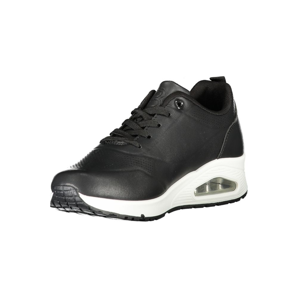 Schwarzer Polyester-Sneaker für Damen