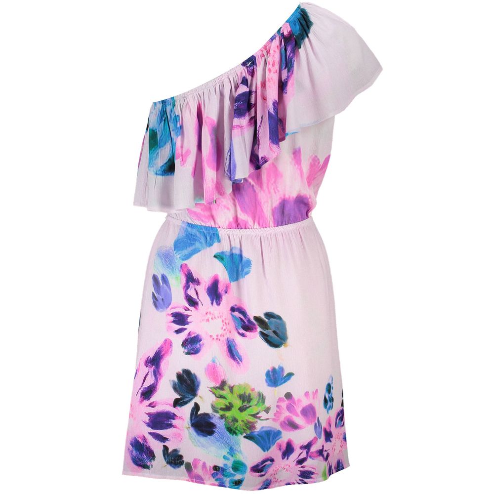 Rosa Viskose Damenkleid