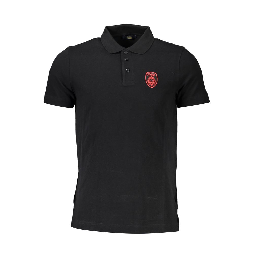 Schwarzes Herren-Poloshirt aus Baumwolle