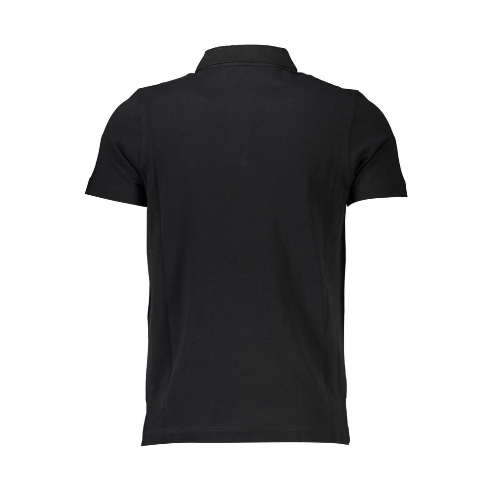 Schwarzes Herren-Poloshirt aus Baumwolle