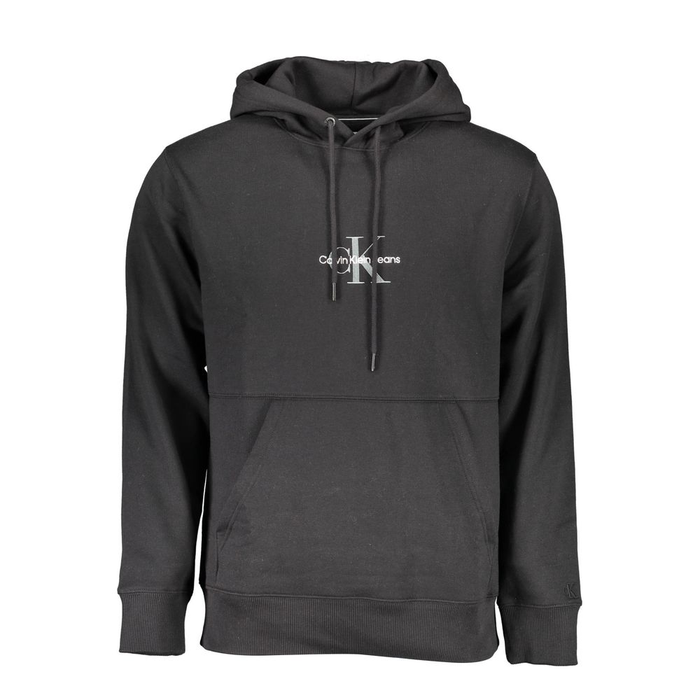 Schwarzer Baumwollpullover für Herren