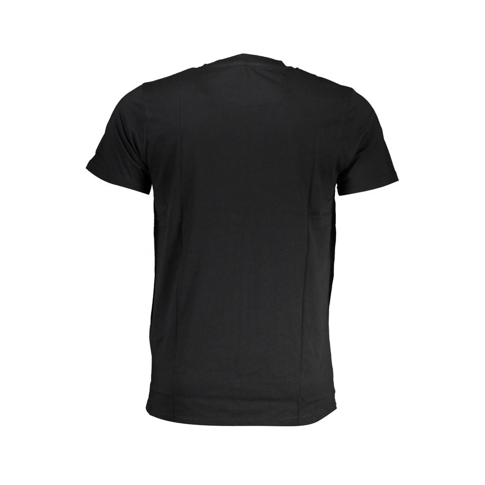 Schwarzes Baumwoll-T-Shirt