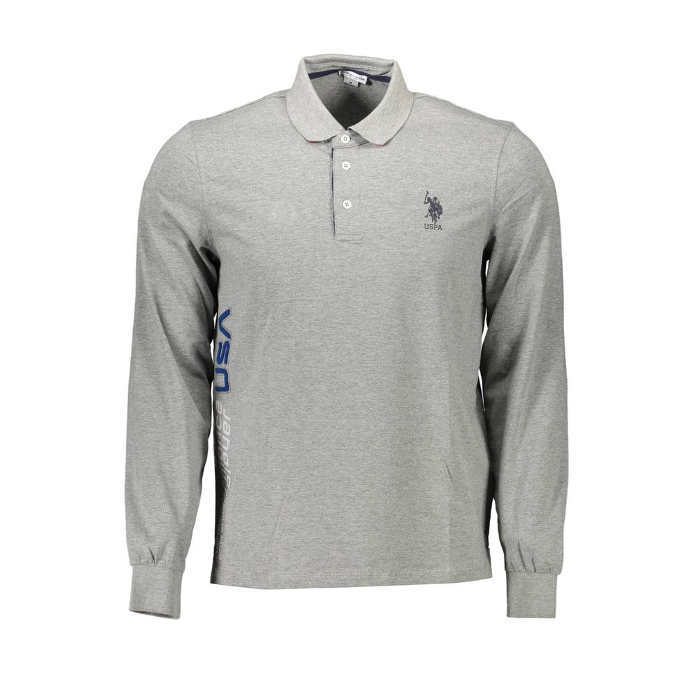 Graues Poloshirt aus Baumwolle für Herren