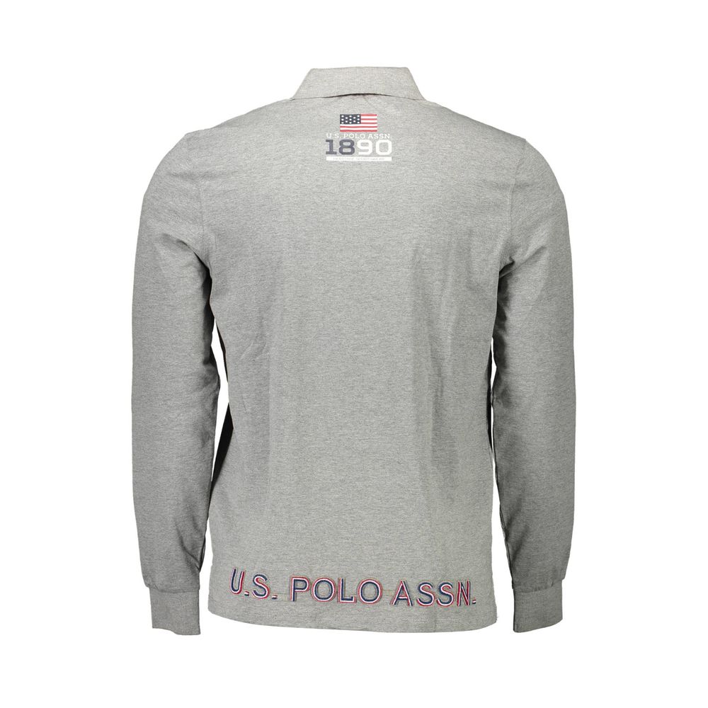 Graues Poloshirt aus Baumwolle für Herren