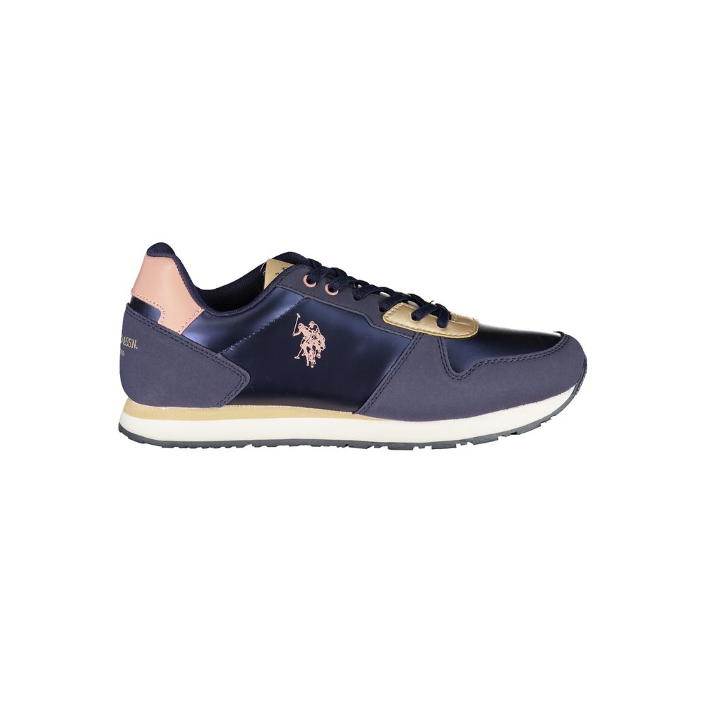 Blauer Polyester-Sneaker