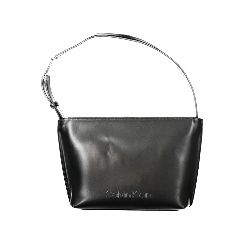 Schwarze Polyester Damen Handtasche