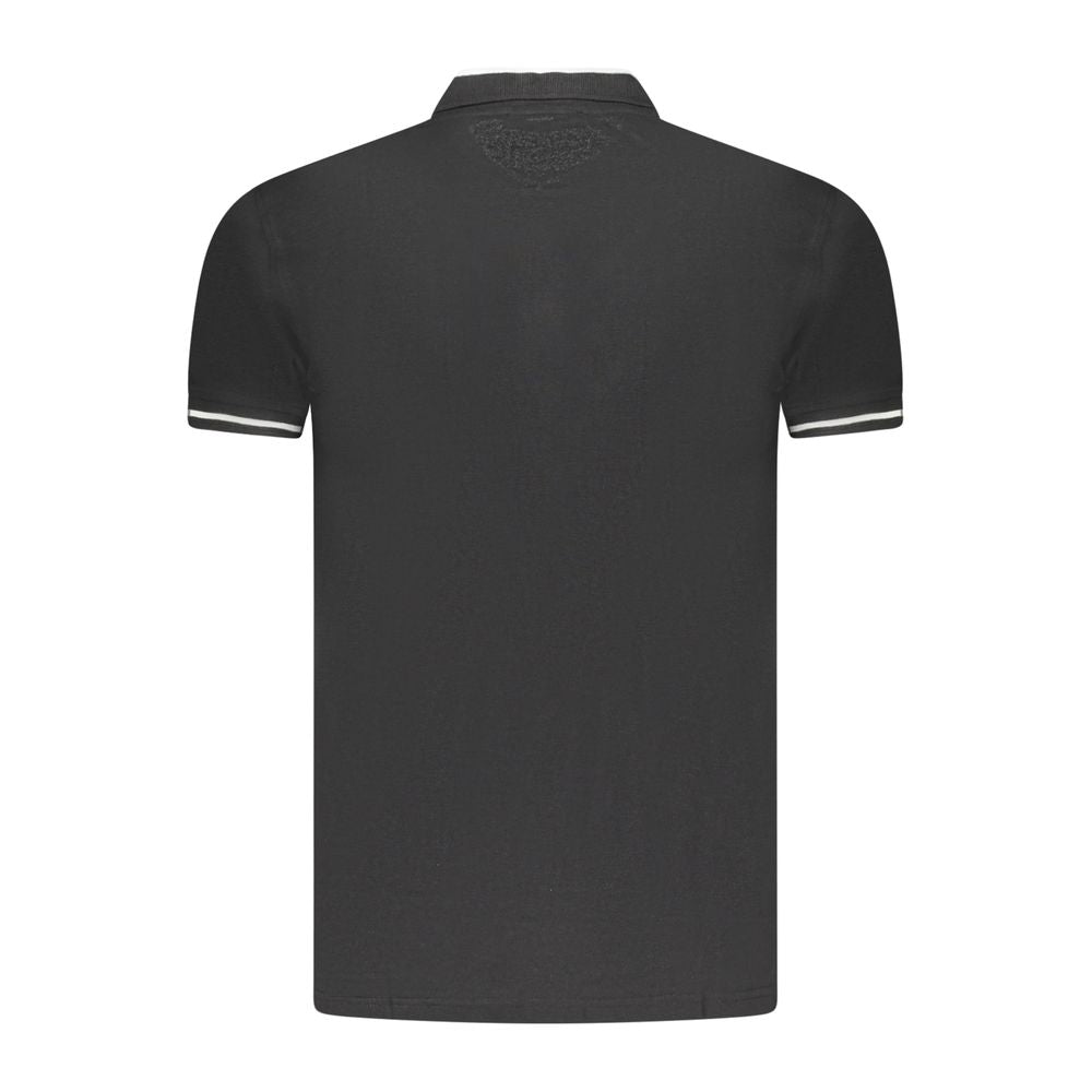 Schwarzes Herren-Poloshirt aus Baumwolle