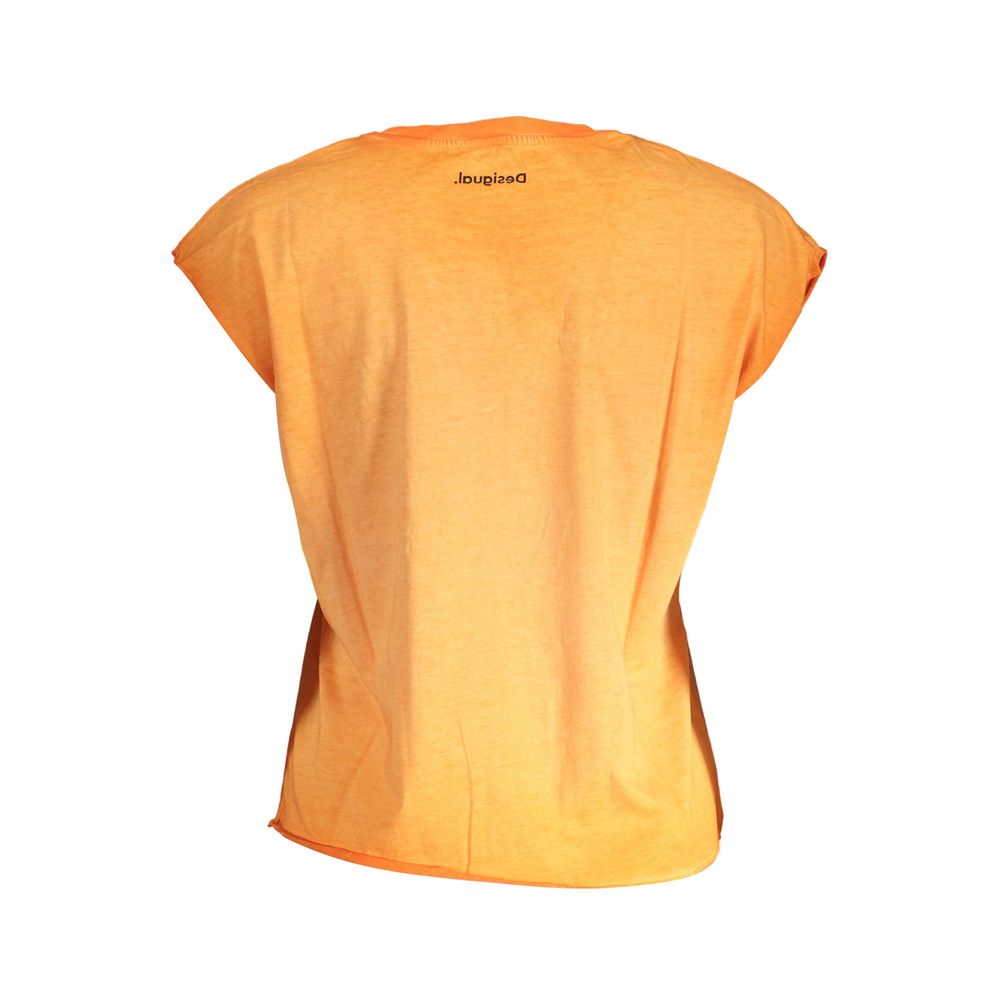 Oranges Baumwolltop für Damen
