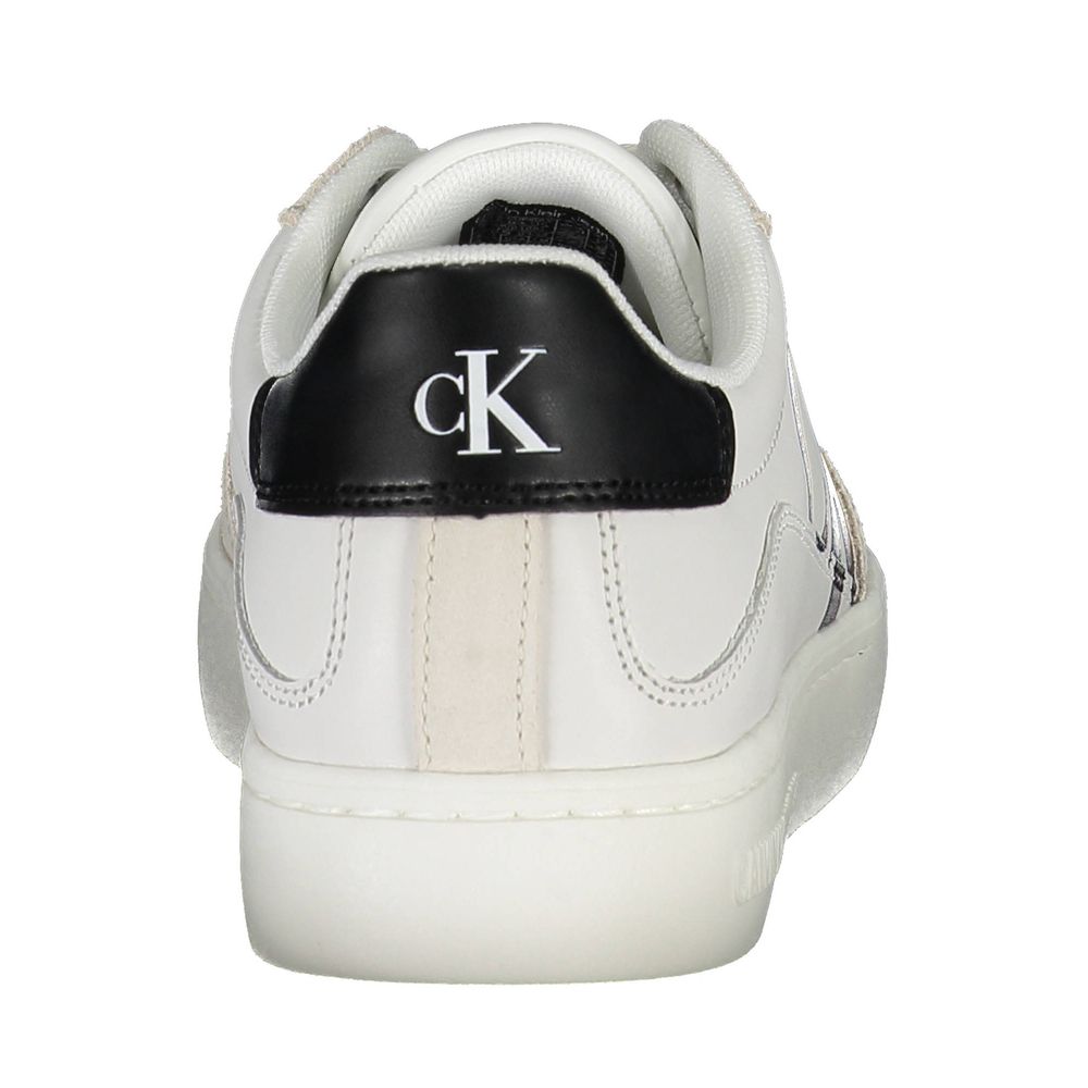 Weißer Polyester-Sneaker