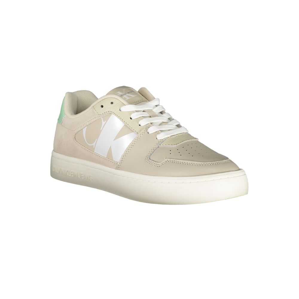 Beigefarbener Polyester-Sneaker
