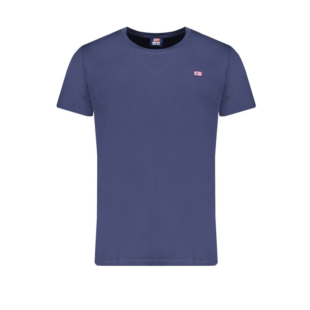 Blaues Baumwoll-T-Shirt