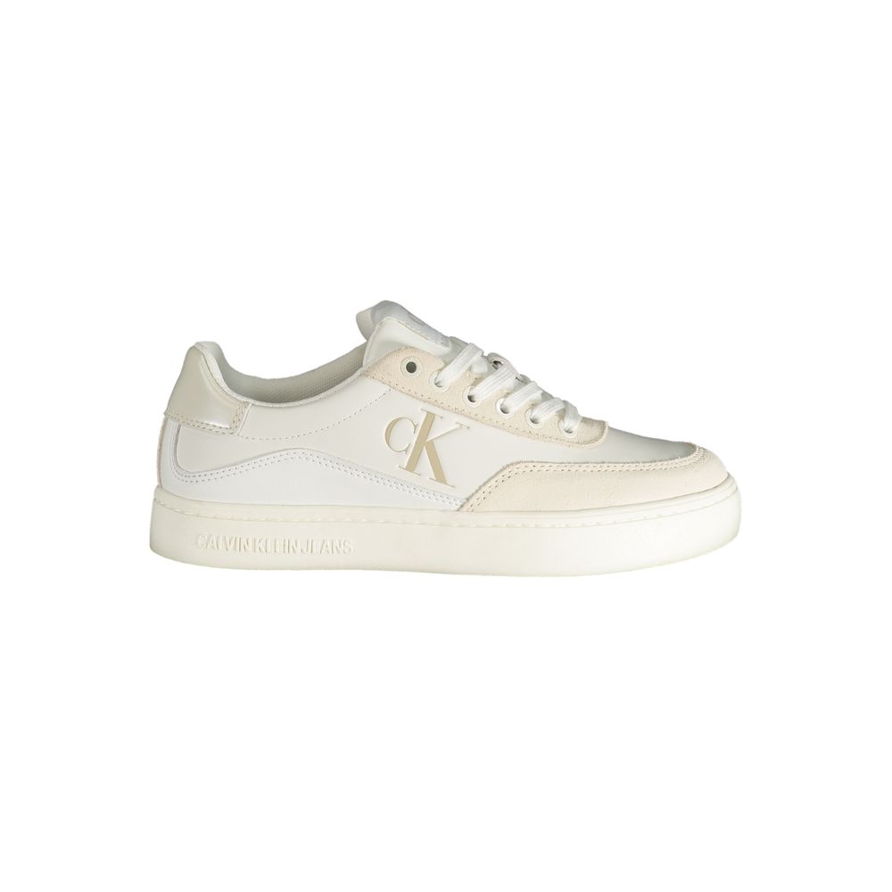Weißer Polyester-Sneaker