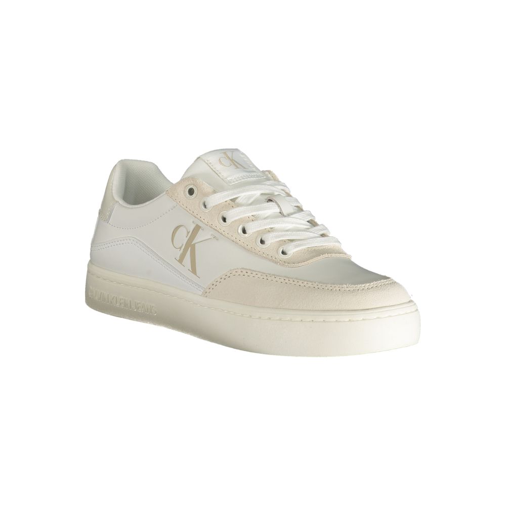 Weißer Polyester-Sneaker