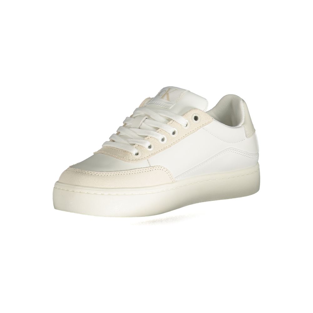 Weißer Polyester-Sneaker