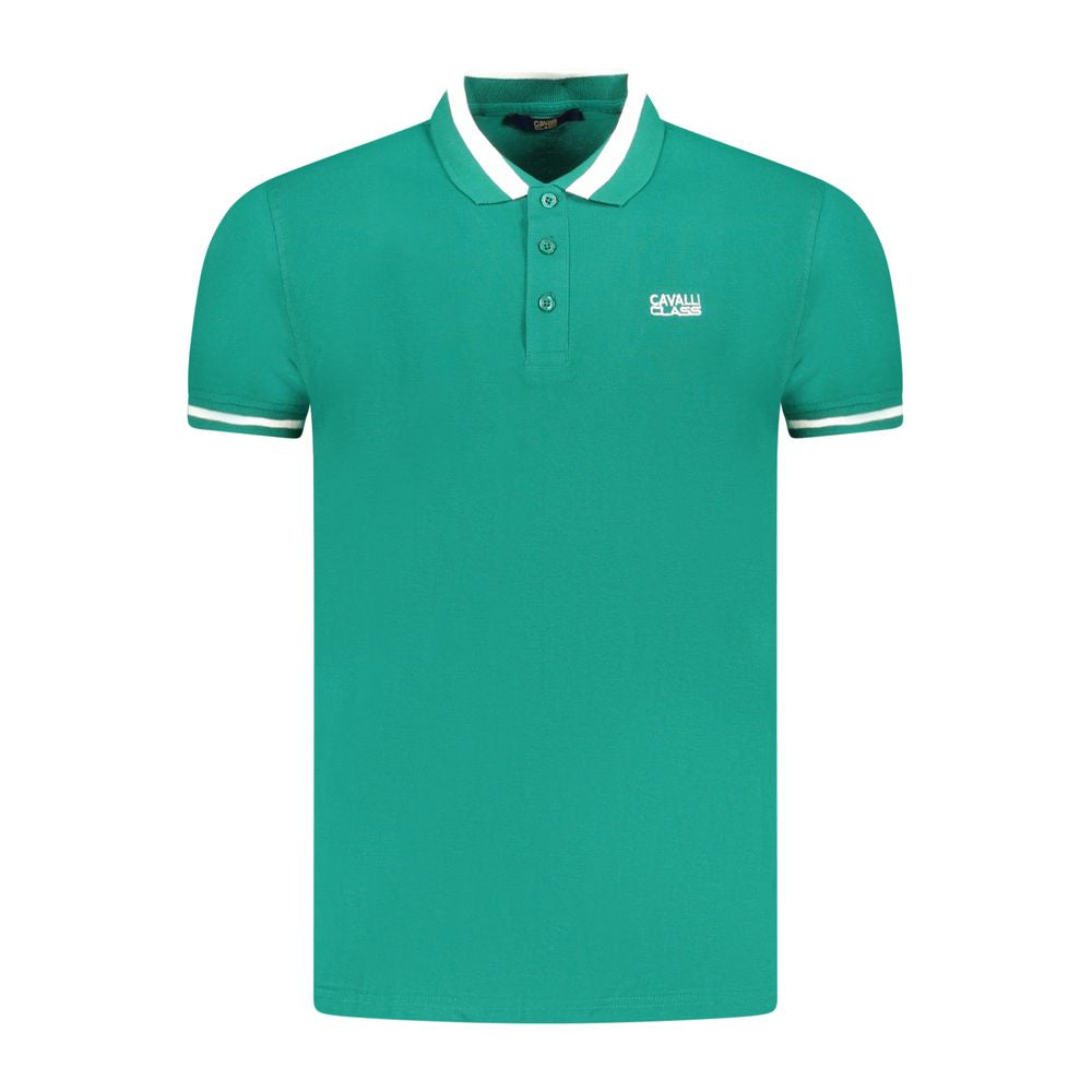 Grünes Poloshirt aus Baumwolle für Herren