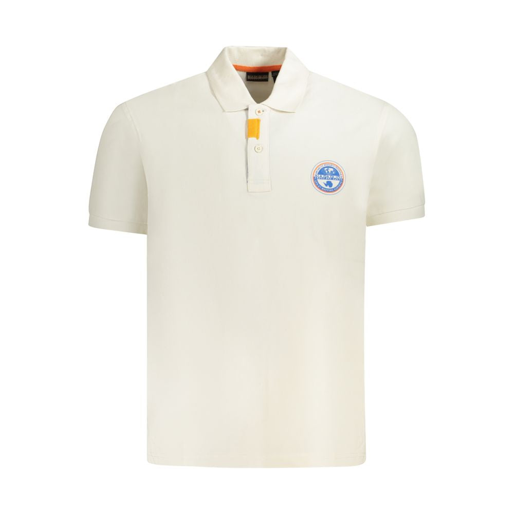 Weißes Herren-Poloshirt aus Baumwolle