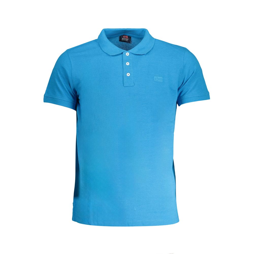 Blaues Poloshirt aus Baumwolle