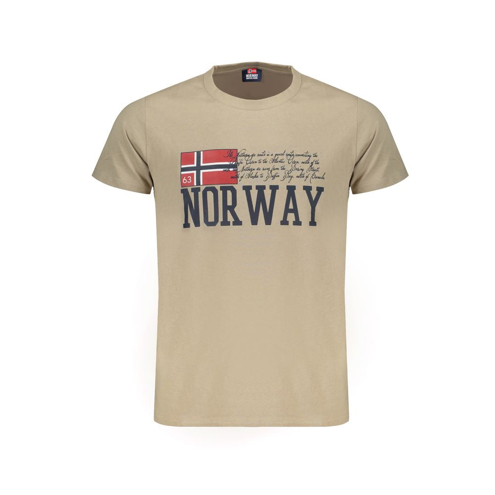 Beiges Baumwoll-T-Shirt