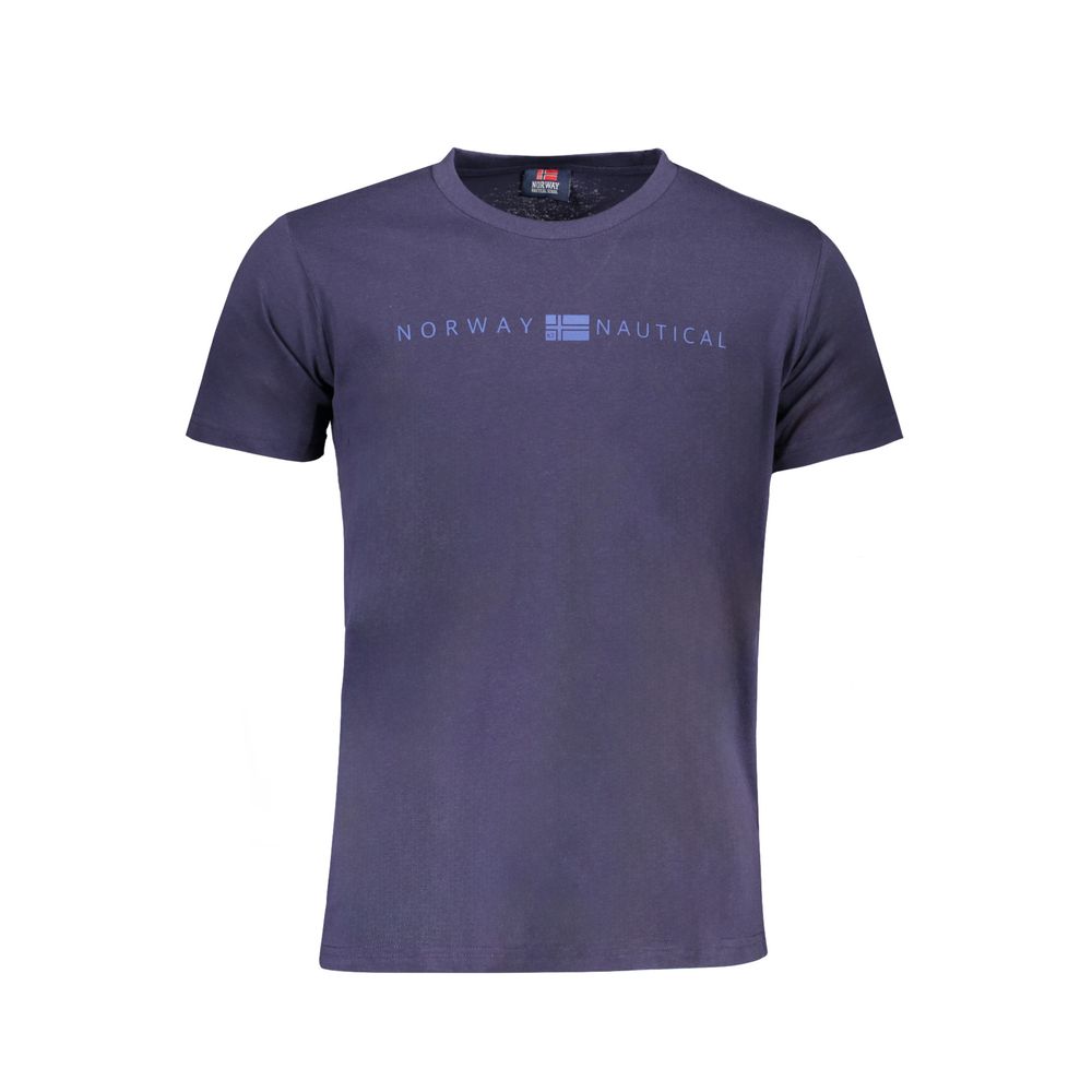 Blaues Baumwoll-T-Shirt