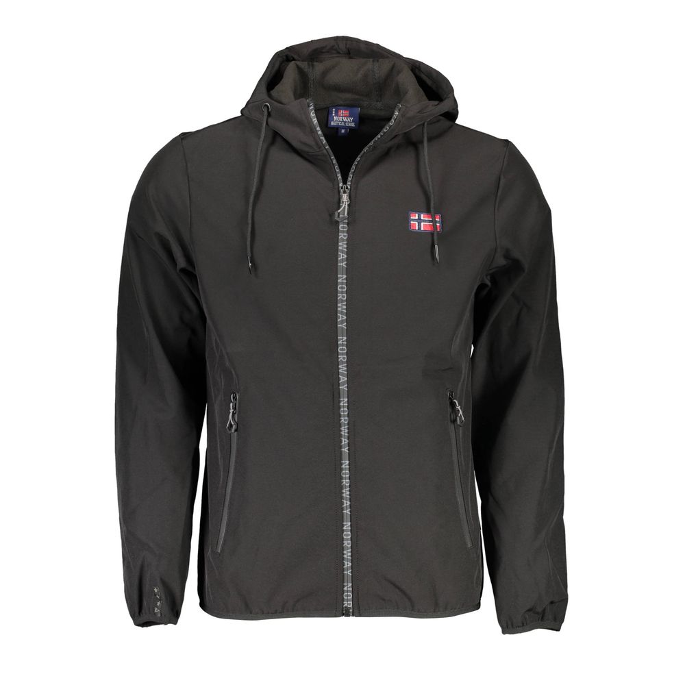 Schwarze Polyesterjacke