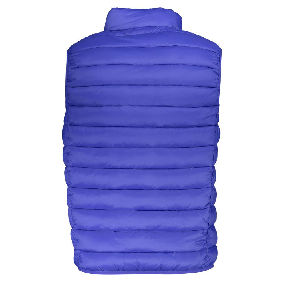 Elegante ärmellose blaue Jacke