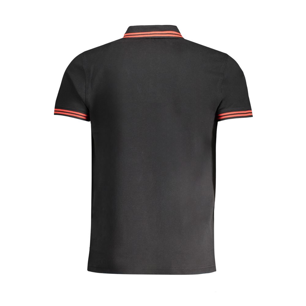 Schwarzes Poloshirt aus Baumwolle