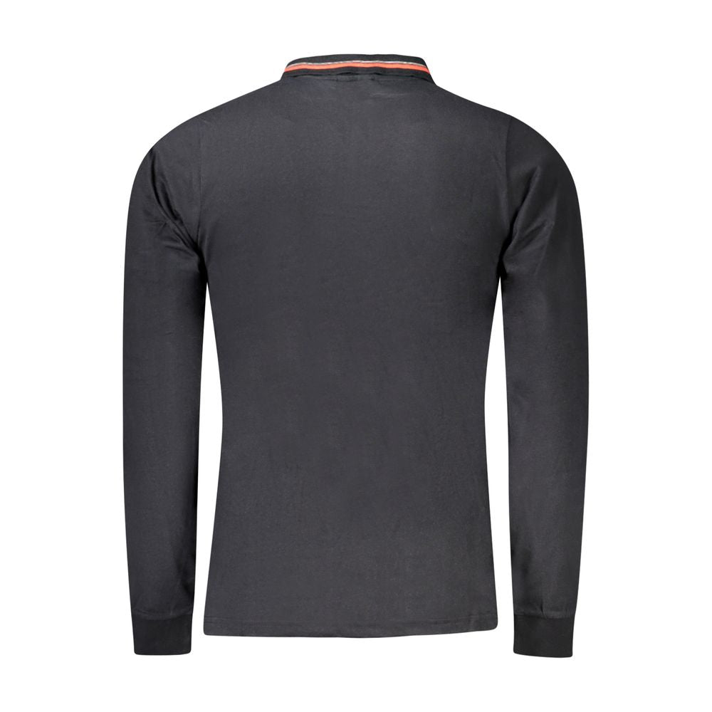 Schwarzes Herren-Poloshirt aus Baumwolle