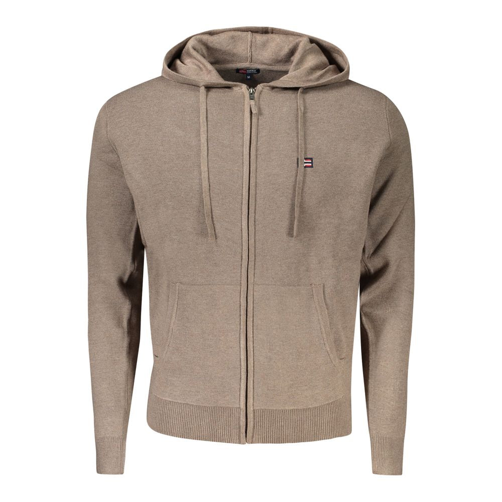 Braune Strickjacke aus Polyamid für Herren