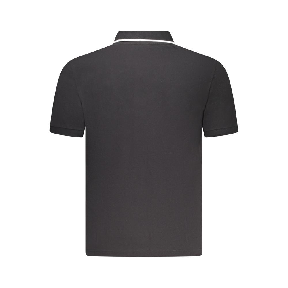 Schwarzes Herren-Poloshirt aus Baumwolle