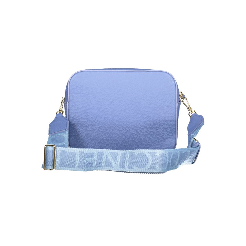 Hellblaue Lederhandtasche für Damen