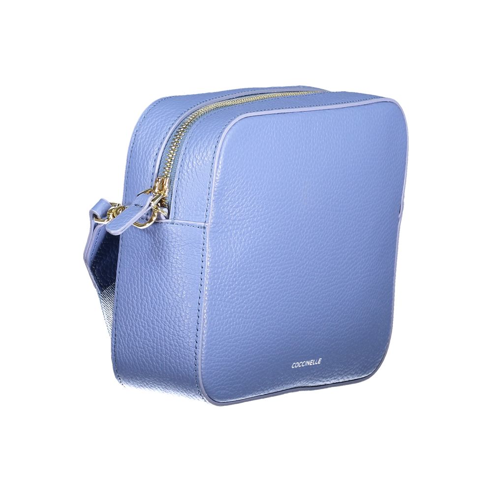 Hellblaue Lederhandtasche für Damen