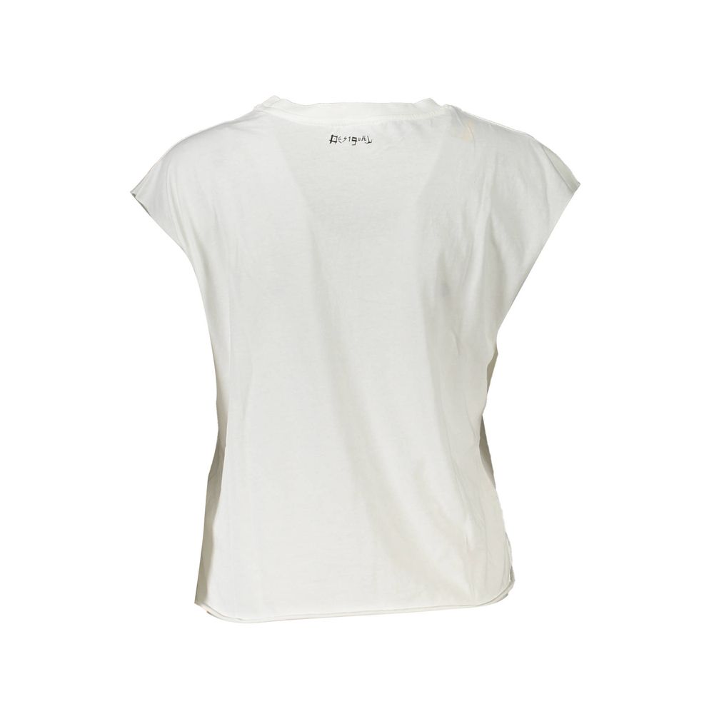 Weißes Baumwoll-Damen-T-Shirt