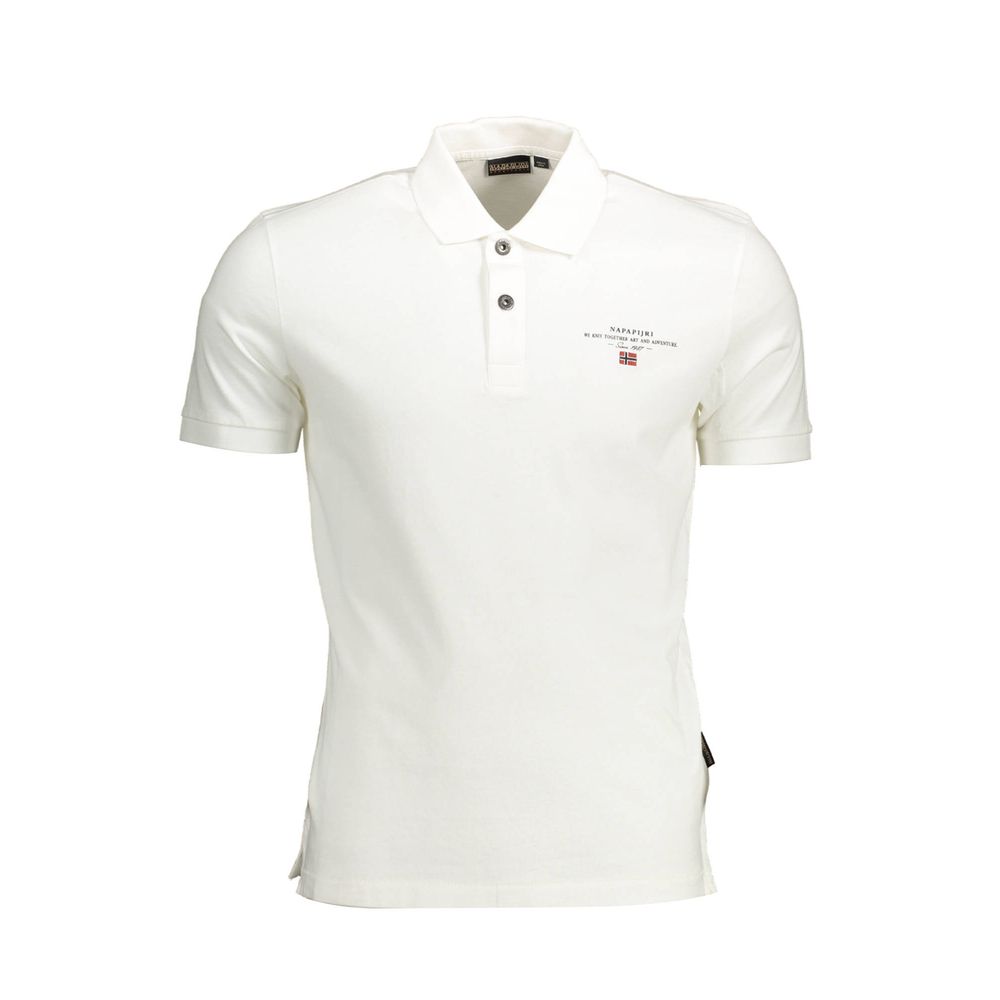 Weißes Herren-Poloshirt aus Baumwolle