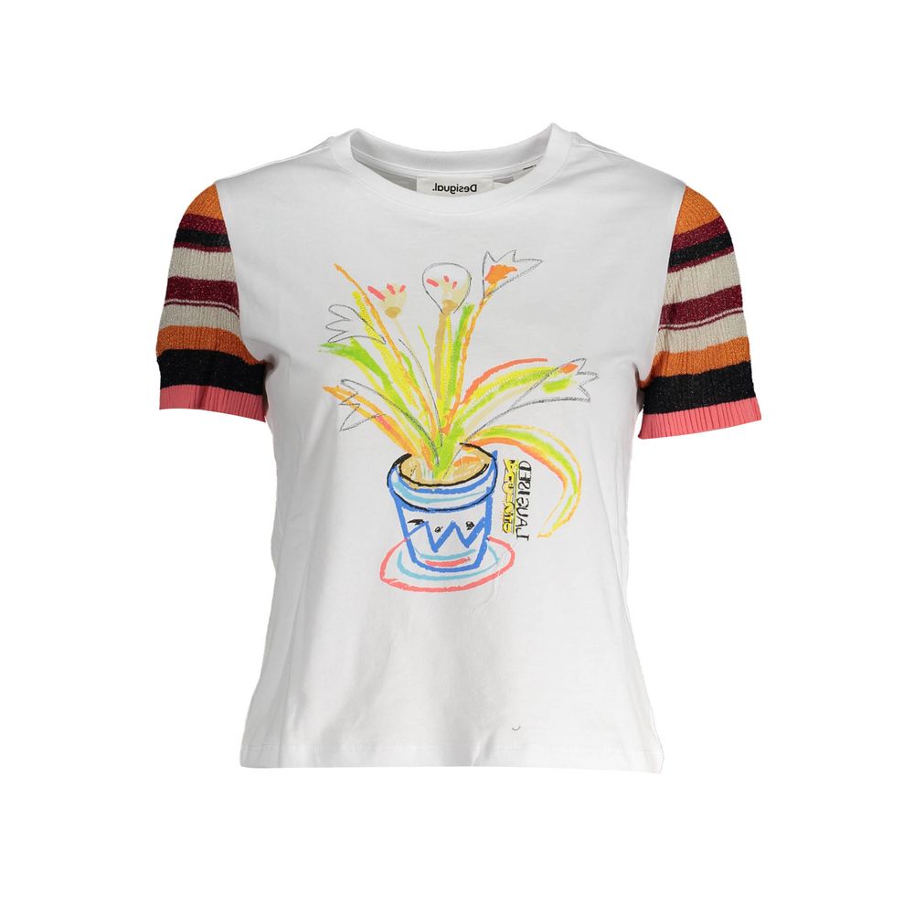 Weißes Baumwolltop für Damen