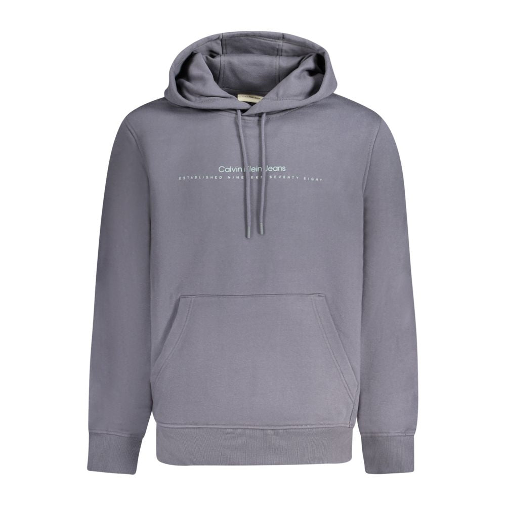 Blauer Baumwollpullover für Herren