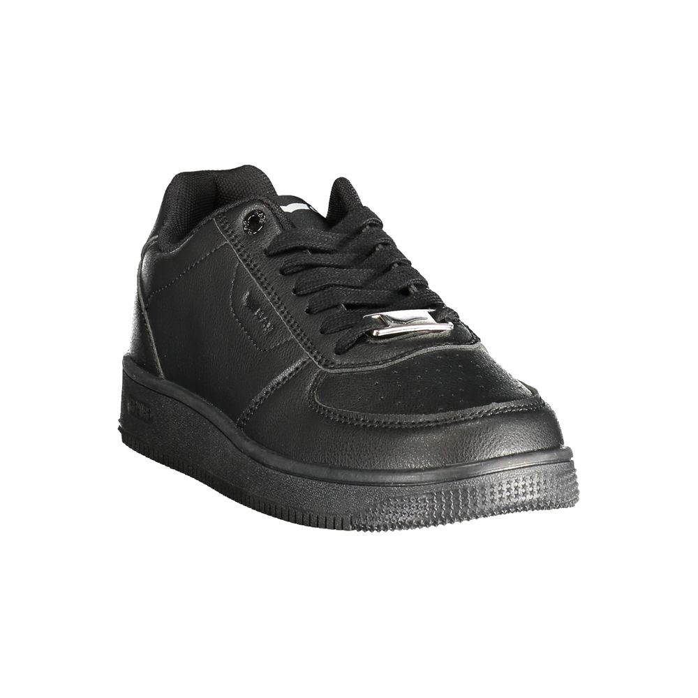 Schwarzer Polyester-Sneaker für Damen