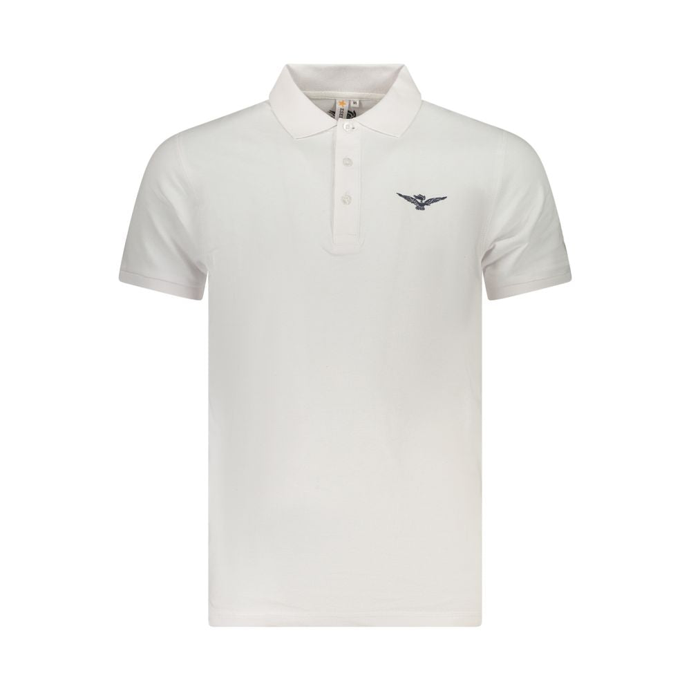 Weißes Poloshirt aus Baumwolle