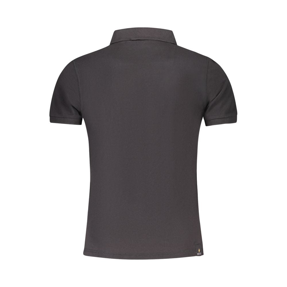 Schwarzes Poloshirt aus Baumwolle