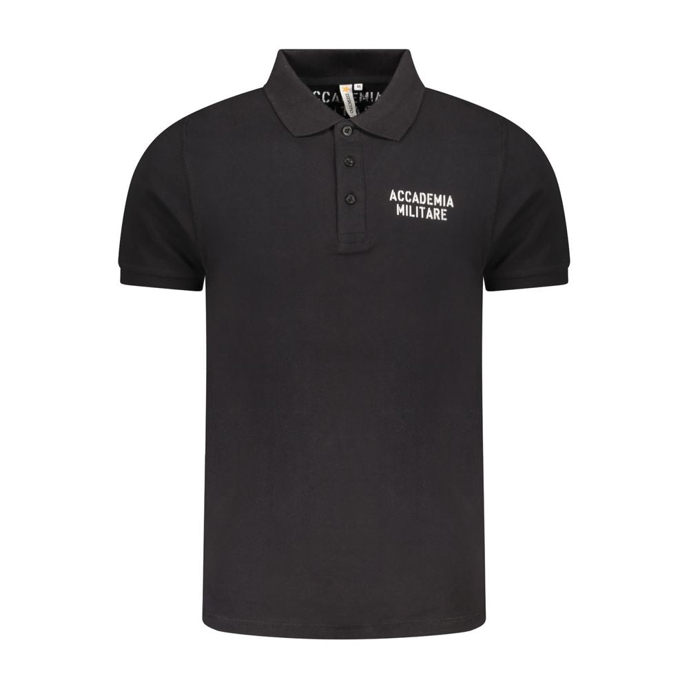 Schwarzes Poloshirt aus Baumwolle