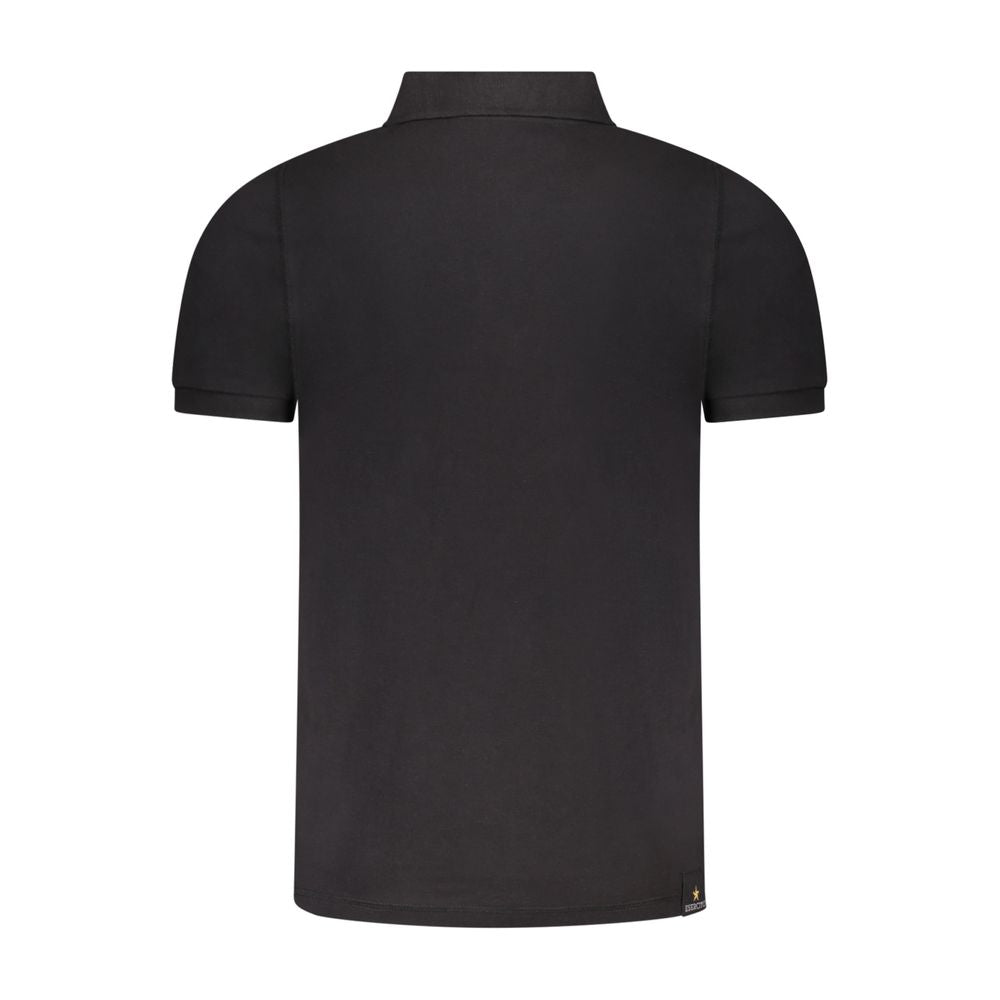 Schwarzes Poloshirt aus Baumwolle