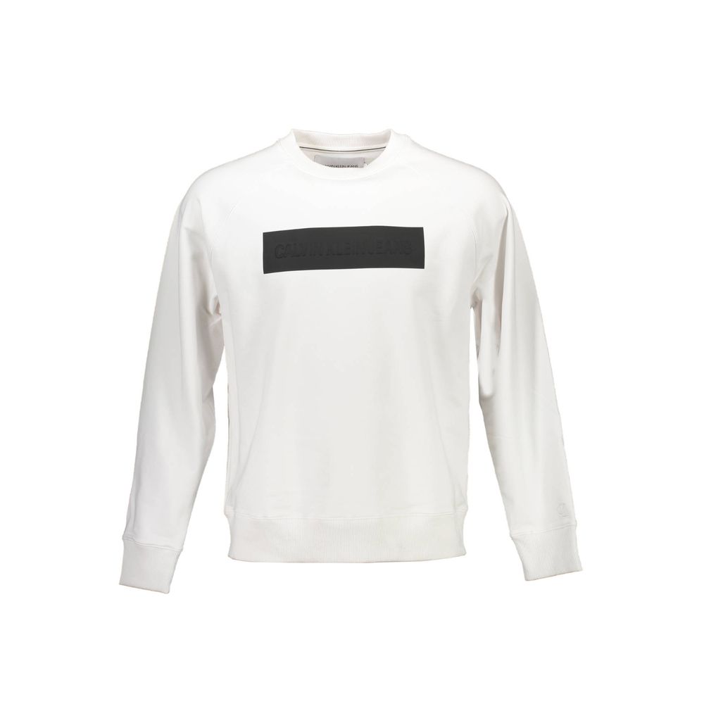 Weißes Unisex-Sweatshirt aus Baumwolle