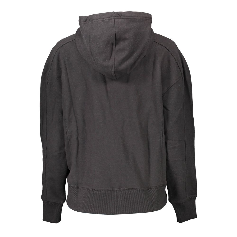 Schwarzer Baumwollpullover für Damen