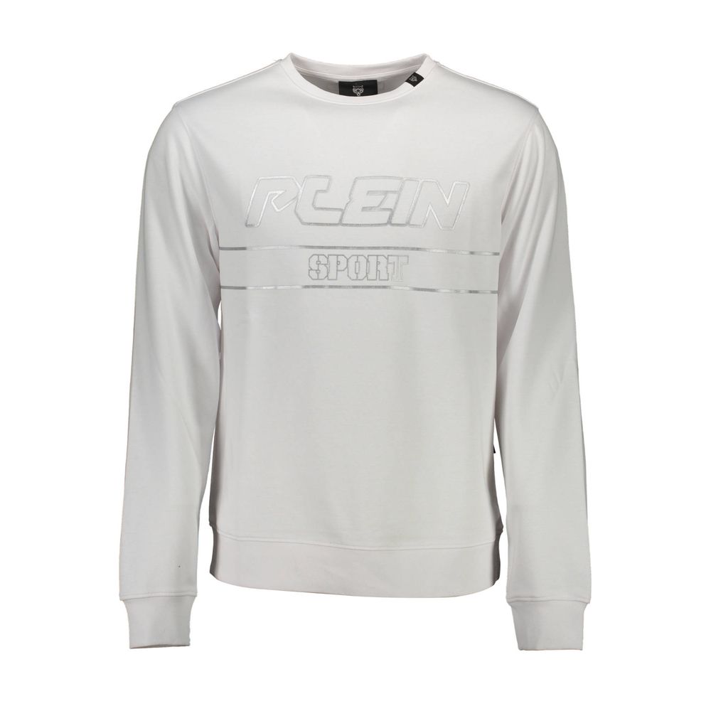 Weißer Baumwollpullover für Herren