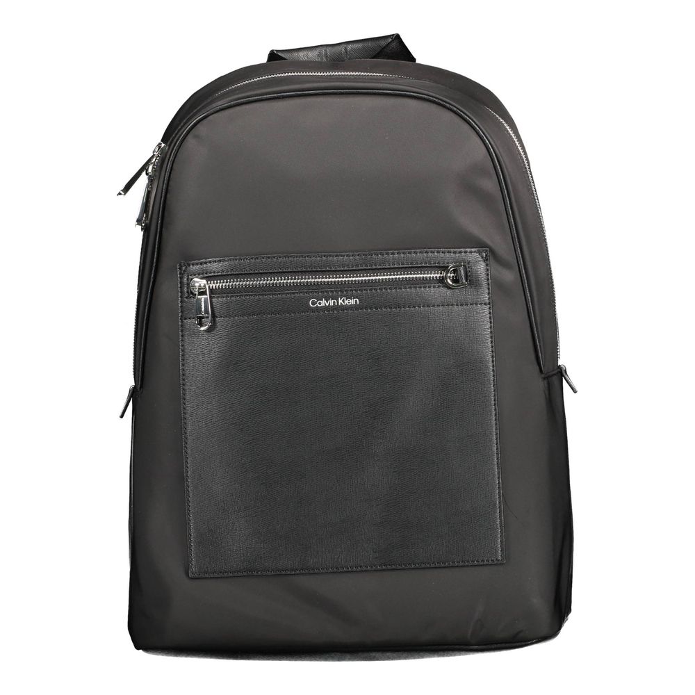Schwarzer Polyester-Rucksack