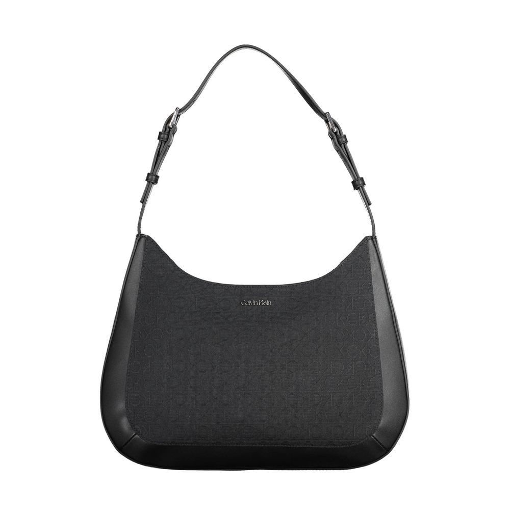 Schwarze Polyester-Handtasche